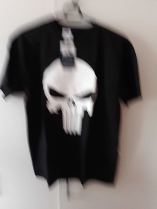 T shirt czarny z nadrukiem rozmiar M