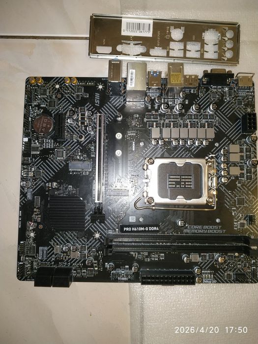Материнська плата MSI PRO H610M‑G DDR4