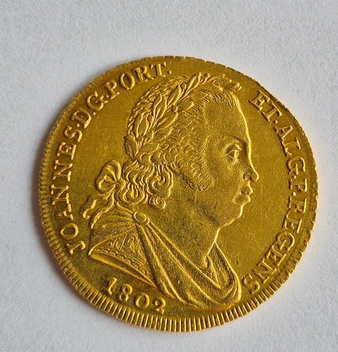 Moeda ouro D. João Principe Regente 6.400 Reis ( jarra)