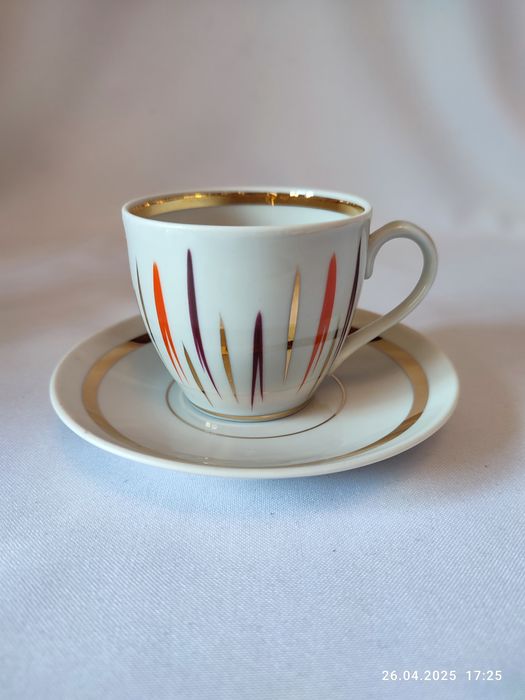 Кофейный сервиз Полонное, чайный сервиз "Июльский" ПФЗ. СССР винтаж.