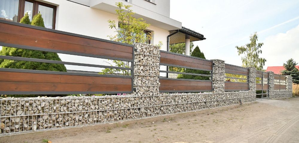 Ogrodzenia Gabionowe , Płoty Gabionowe , Ogrodzenie z kamienia