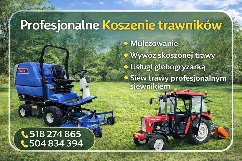 Zakładanie trawników, glebogryzarka separacyjna