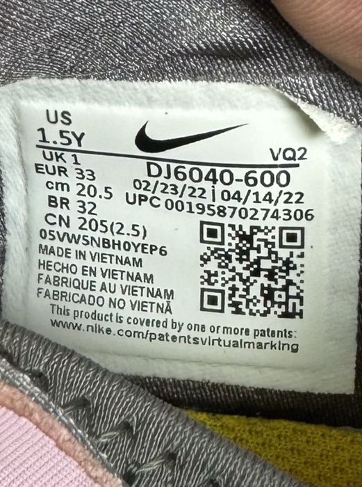 Nike Flex Runner кроссовки 33 размер детские беговые розовые