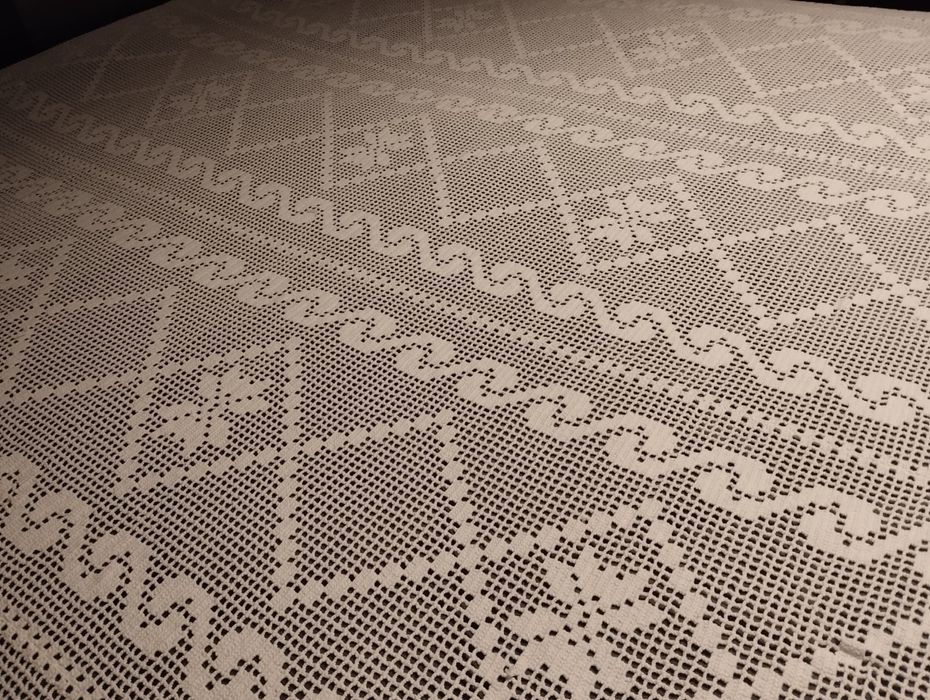 Colcha em croché feita a mão