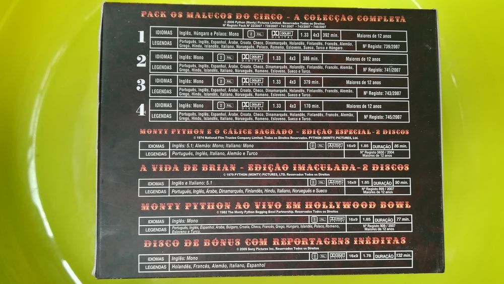 NOVO: Monty Python - Coleção DVD 40º Aniversário 13 Dvds (29 horas)