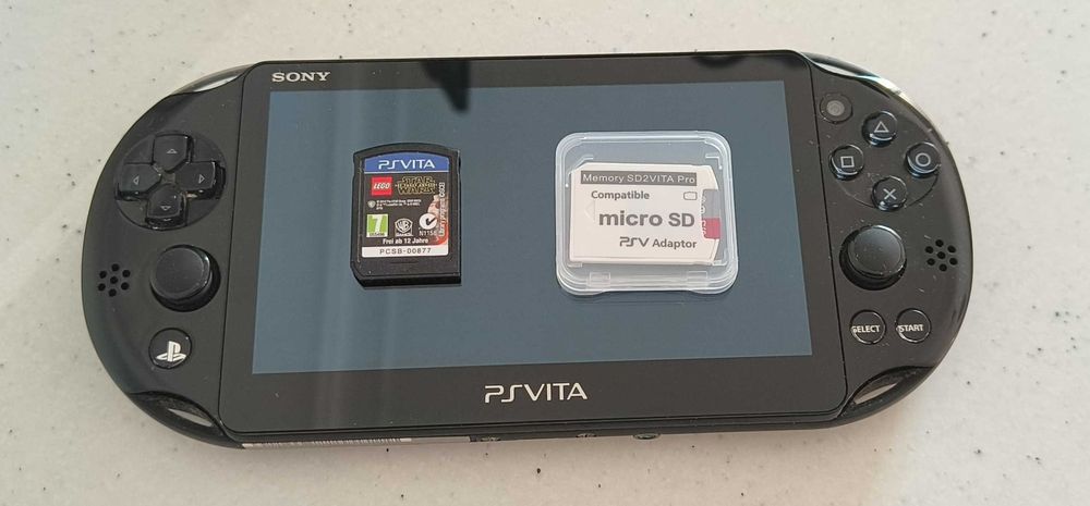 PS Vita Slim 2000 Desbloqueada + SD2Vita + MicroSD 64GB + Jogo Físico