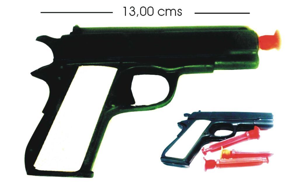 BRINCOVIANA - Pistola de brincar com dardos antiga
