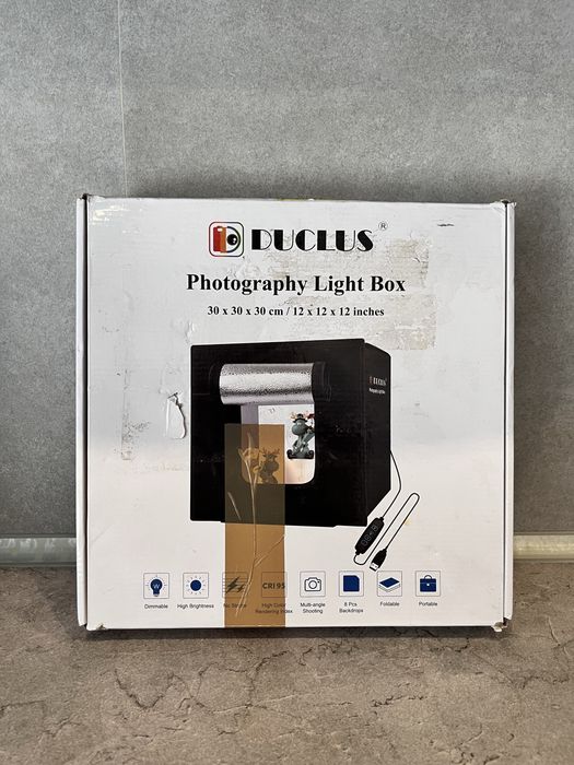 Фотобокс DUCLUS 30×30 см LED для предметної фотозйомки Лайтбокс Новий