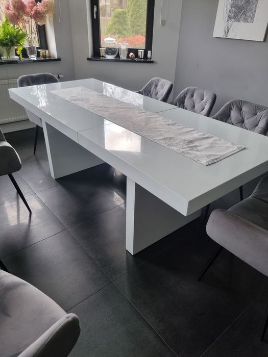 stół do jadalni lub salonu 180x90 260x90 biały