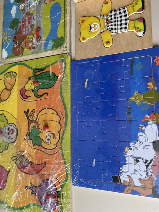 Zestaw puzzli drewnianych