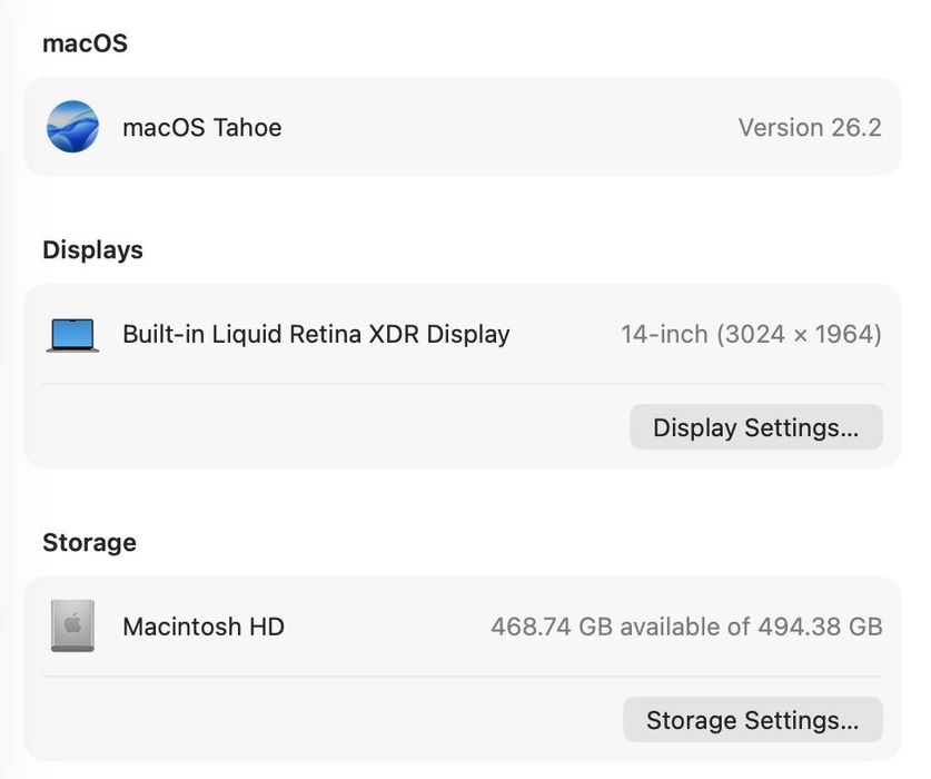 MacBook Pro 14’ 2021 M1 Pro 16Gb 512Gb