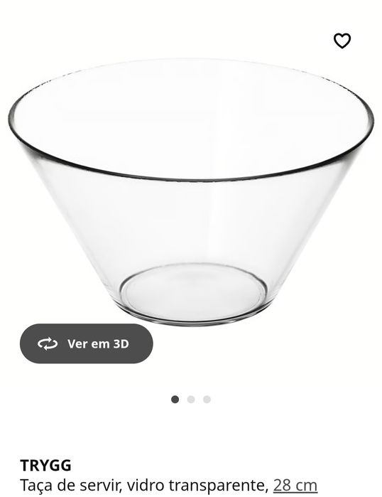 Taça sde vidro grandes para salada