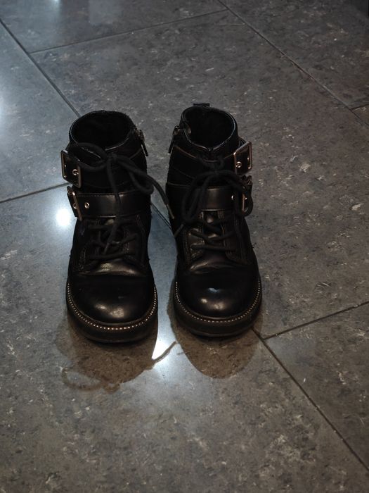 Buty jesienne trapery botki skórzane kozaki 29