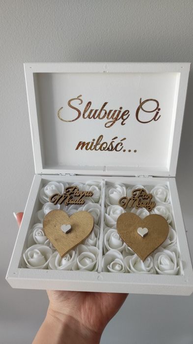 Ozdobne pudełko na obrączki