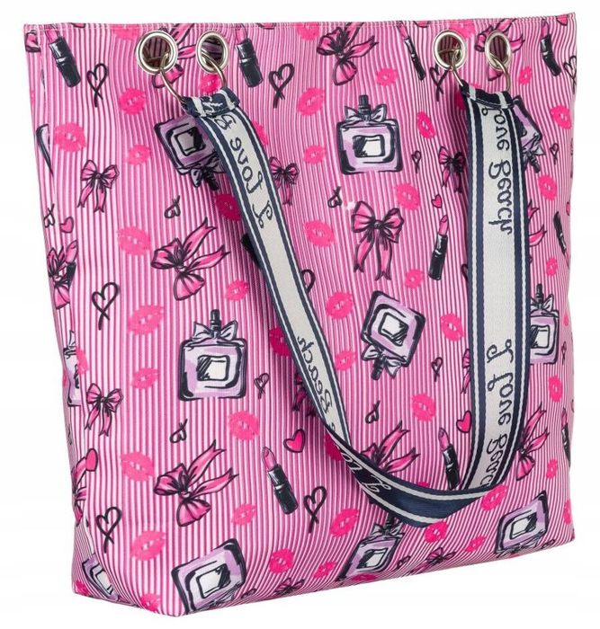 letnia, plażowa shopperka z poliestru