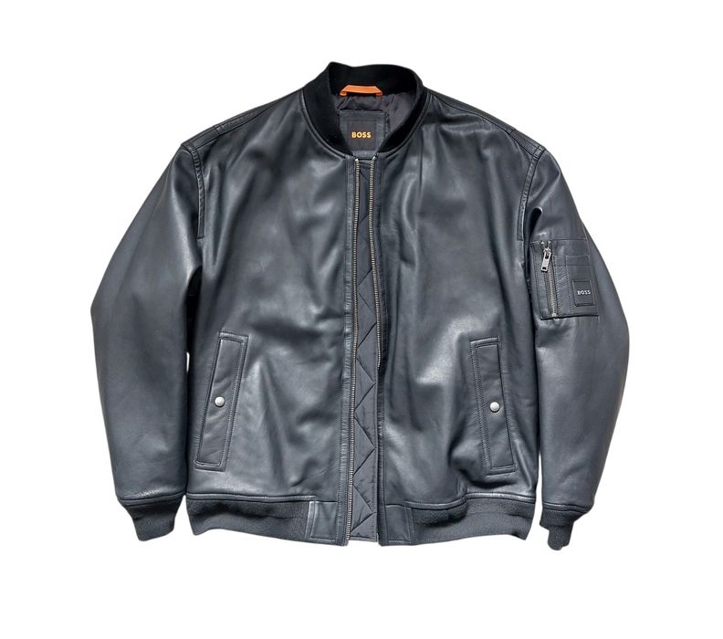 Hugo Boss nowa kurtka skórzana męska bimber ocieplana r. 56/XXL wielka