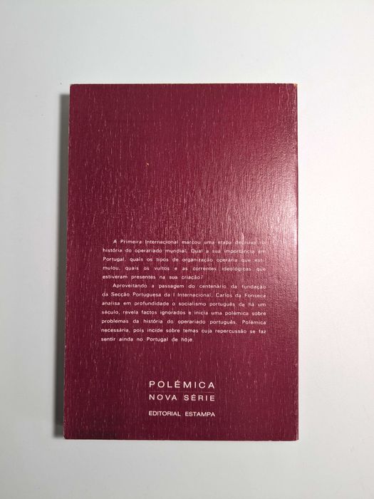 "A Origem da 1.ª Internacional em Lisboa" (Carlos da Fonseca)