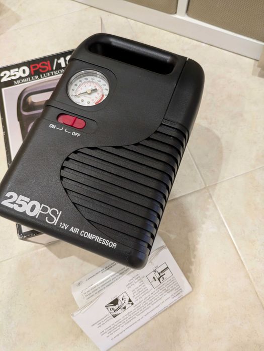 Compressor de ar 250PSI - 12VDC com conector de esqueiro [NA CAIXA]