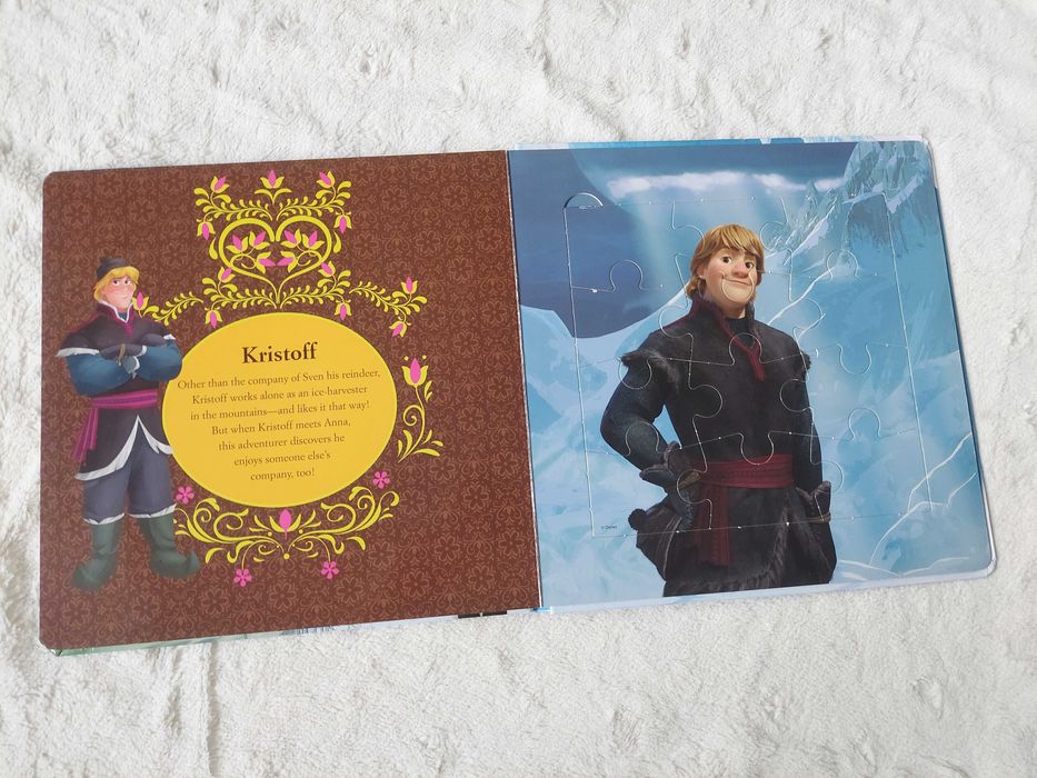 Kraina Lodu Elsa Frozen Książka - puzzle 5 x 12 elem. - po angielsku