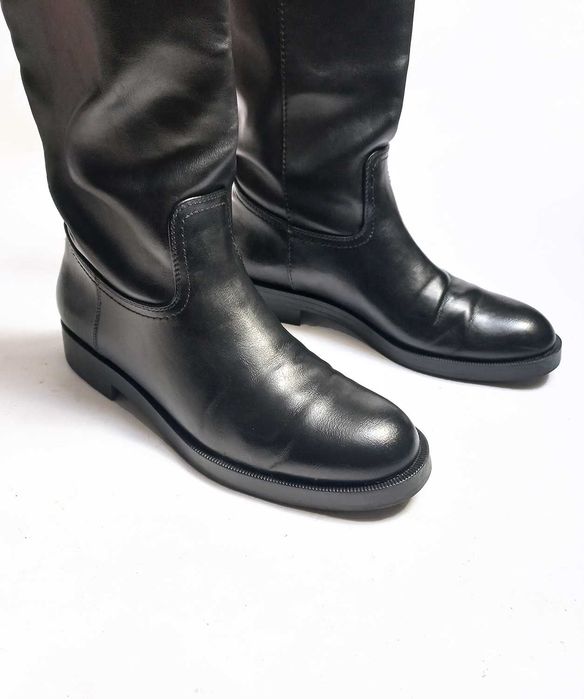 Botas cano Alto Pele Preto Senhora 38 Zara