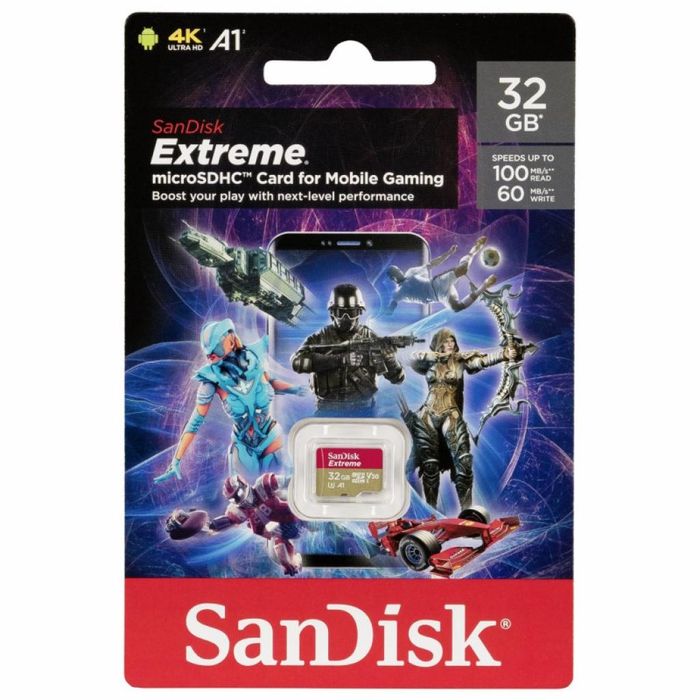 Карта пам'яті SanDisk 32GB microSDHC class 10 UHS-I A1 V30 Extreme