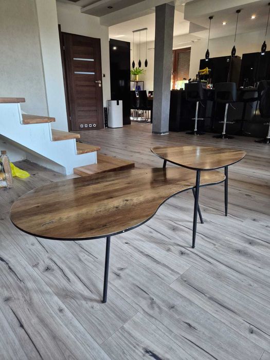 Stoliki kawowe 2w1 loft / nowoczesne – komplet