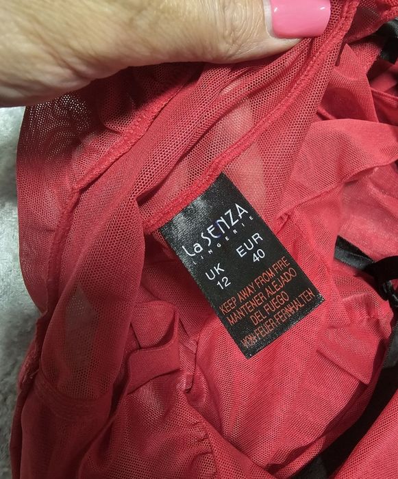 Звабливий пенюар la senza червоний красный женский жіночий