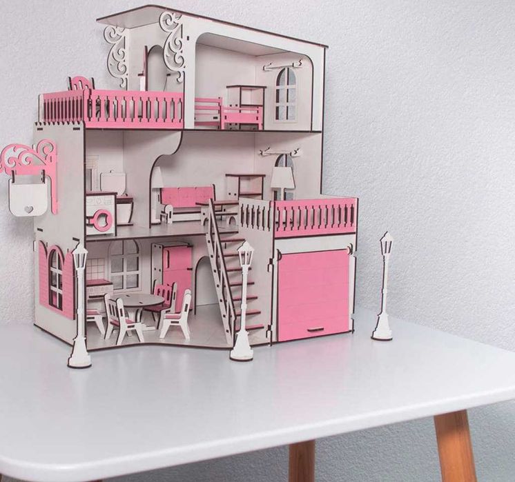 Будиночок ляльковий ігровий з лол кабріолетом гараж Ляльковий домик