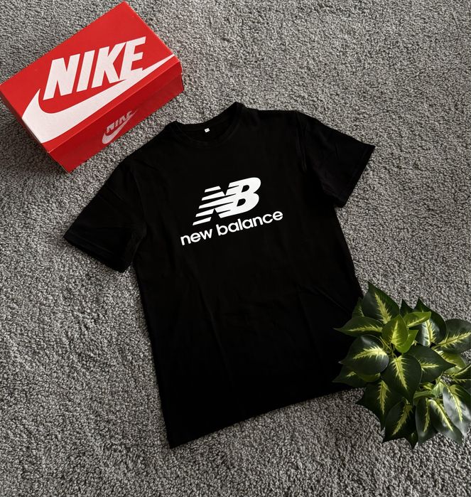 Футболка New Balance / Базова чорна футболка Нью Беланс / Нб Nb