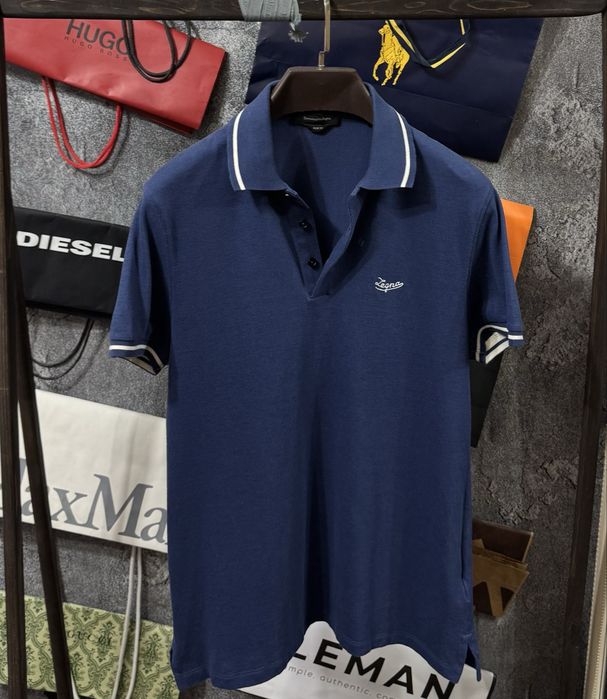 Футболка чоловіча Поло Ermenegildo Zegna Original Polo Shirt синій M