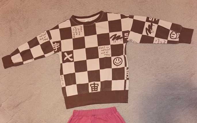 Bluza dla dziewczynki z Coccodrillo /szachownica; roz.134