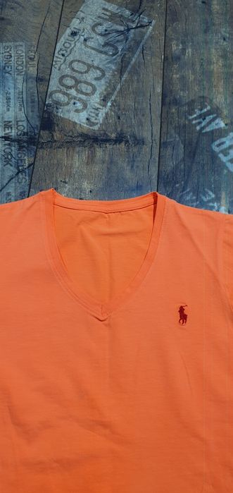 Neon pomarańcz koszulka damska bawełna premium S