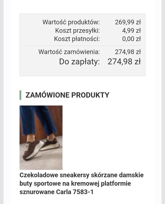 Sneakersy brązowe na platformie