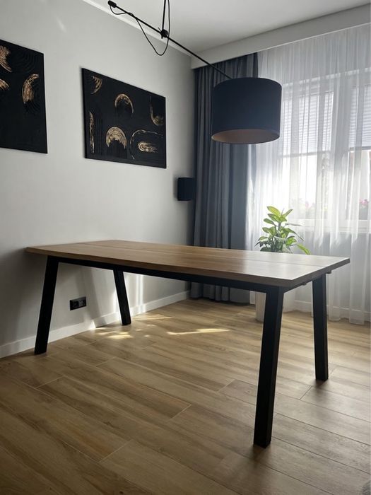 Duży stól SKOVLUNDE 90x200 JYSK rozkładany + 2 dokładki w cenie! Dąb / Loft