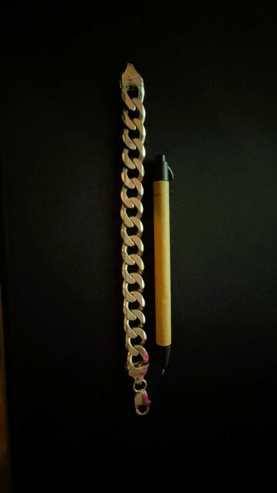 Bransoletka srebrna pancerka 925