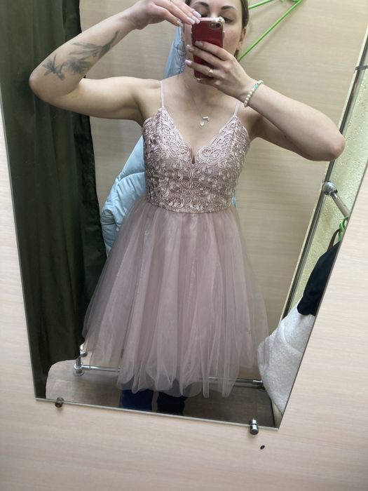 Ніжна верірня сукня, сукня на випускний