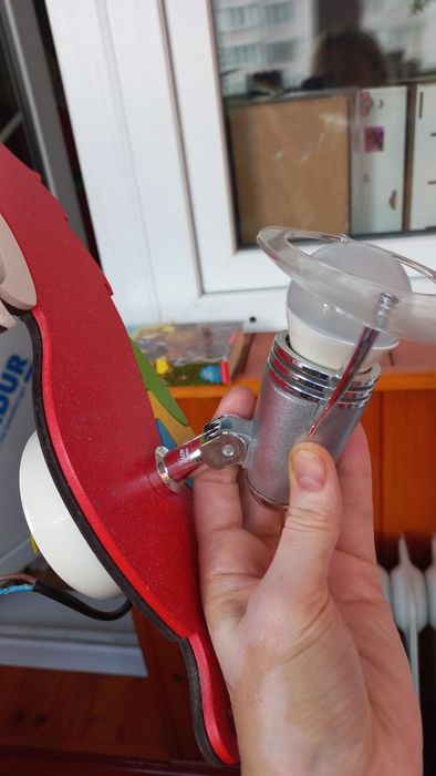 Бра, настінний світильник,  в дитячу, червоний, папуга, птах