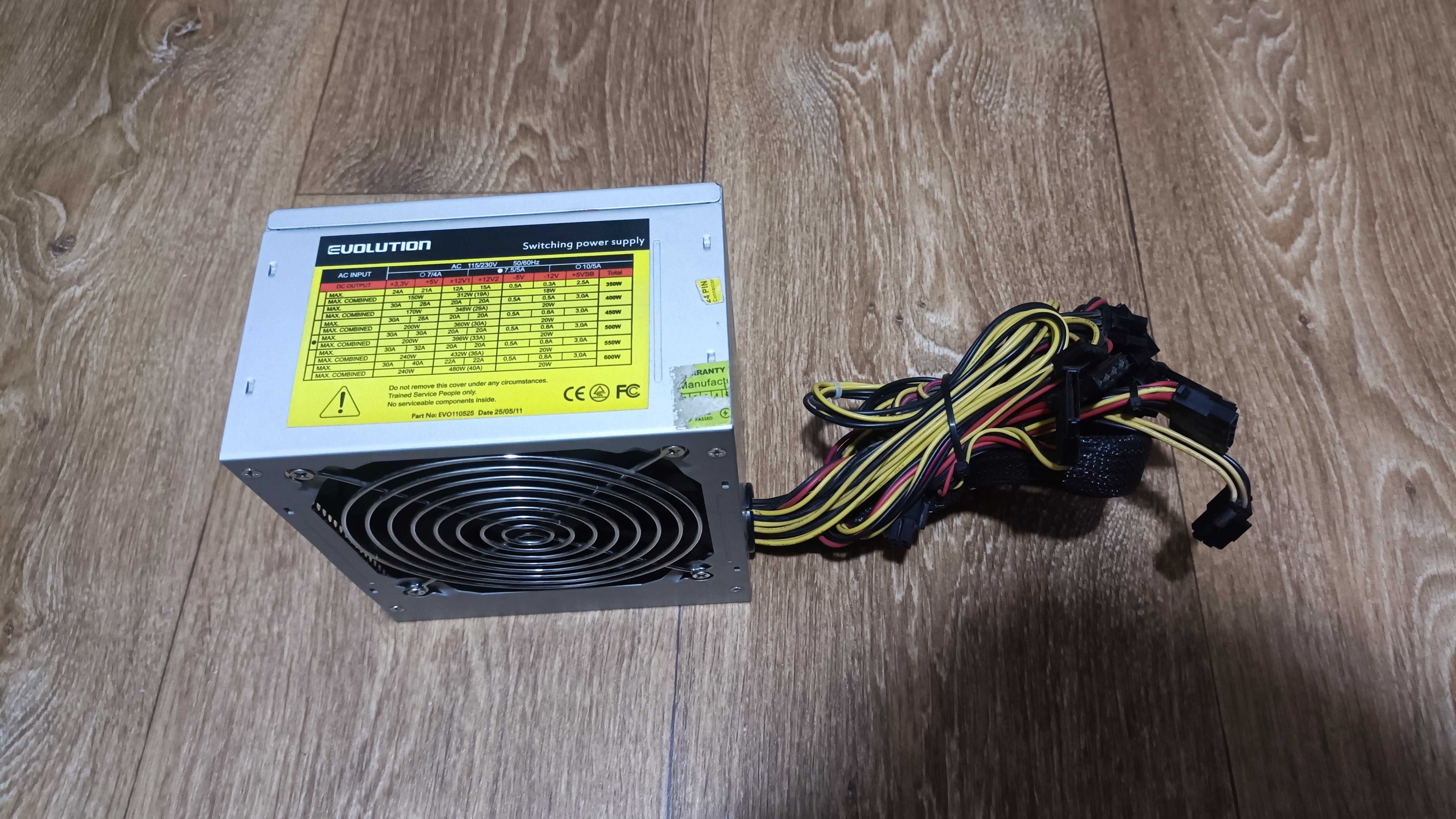 Блок питания Evolution 500w Вт 24/8/6 pin описание: 399 грн ...