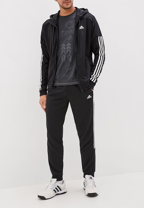 Костюм adidas мужской оригинал черный ластик весна S 44 46