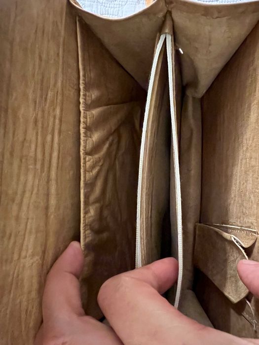 Bolsa en couro de crocodilo verdadeiro