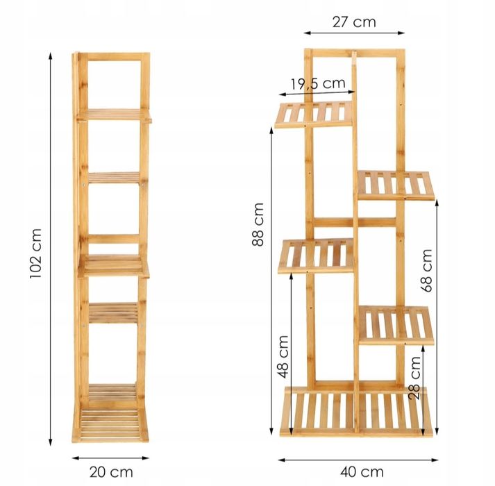 Duży stojak kwietnik bambusowy cena za  2szt kpl Kraków