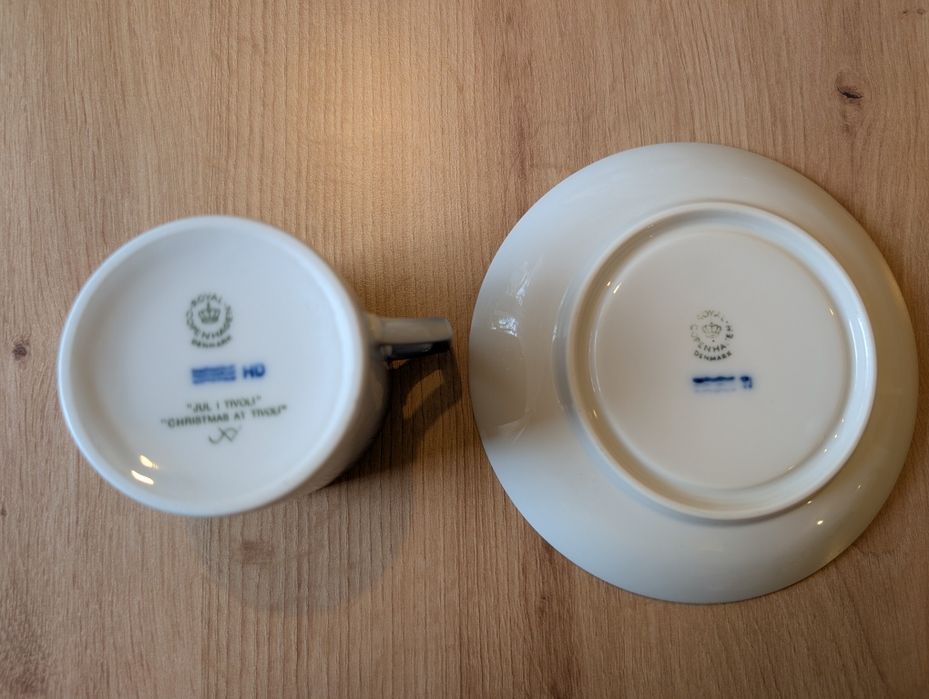 Royal Copenhagen 1990 talerzyk + filiżanka