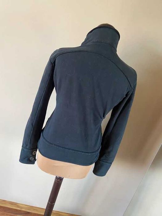 Sportmax code s m bluza kurtka ramoneska czarna wstawki z koronki s m