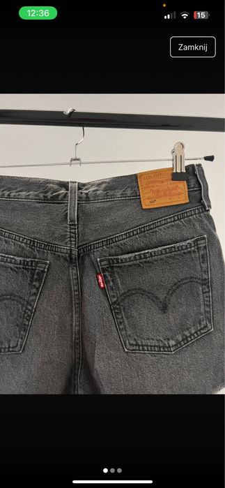 Levis 501 vintage style denim jeans spodenki szorty y2k oversize