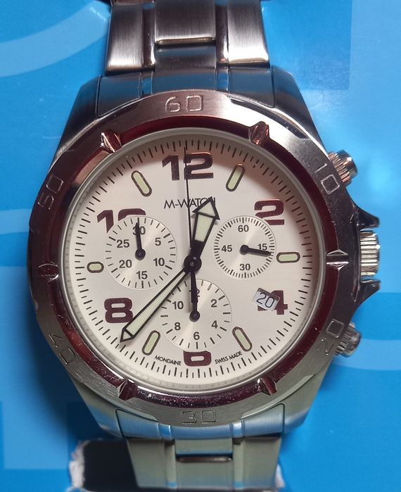 Годиник. Часы Chronograph Mondaine  М-WATCH  swiss made  хронограф