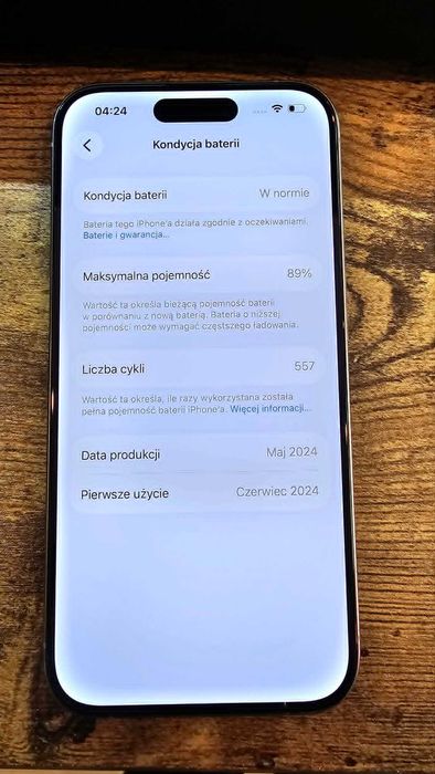 Iphone 15 Pro 128Gb Titanium IGŁA Bat:89% Gwarancja/SklepGSM/Lwsk