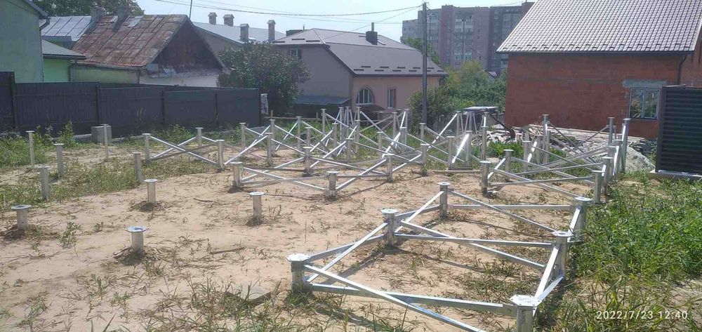 Гвинтові палі + встановлення геошурупів