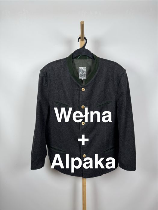 Vintage Country Line wełniana marynarka alpaka kardigan trachten XXL