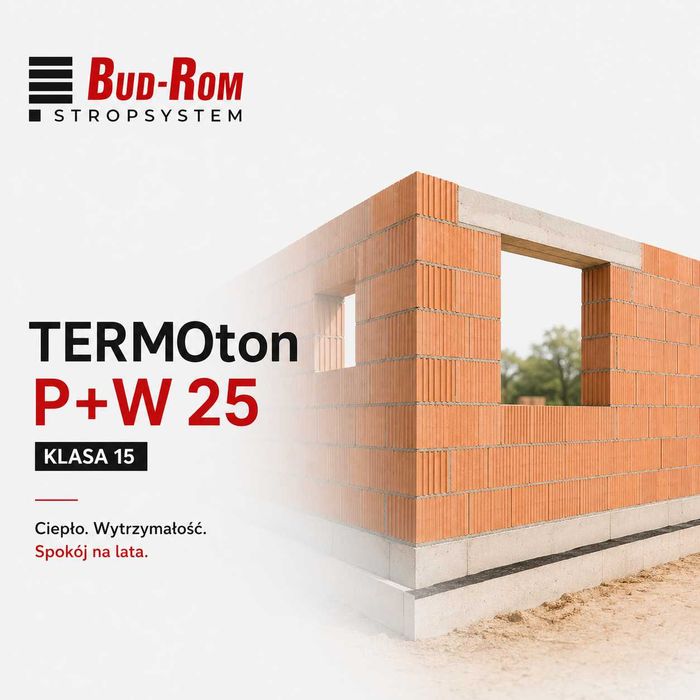 TERMOton P+W 25 cm kl. 15 – pustak ceramiczny – Porotherm – dostawa cała Polska – kratówka – na zaprawę