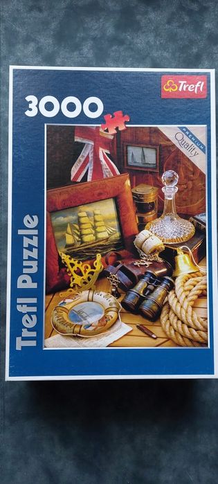 Puzzle Trefl 3000 żegluga, statek, retro,